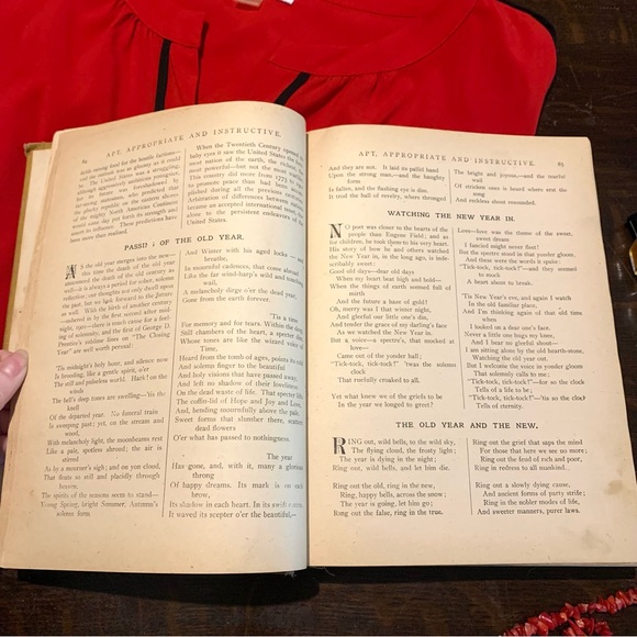 1900 Antique Hardcover Book with Red and Black Cover Art - Picture 6 of 10